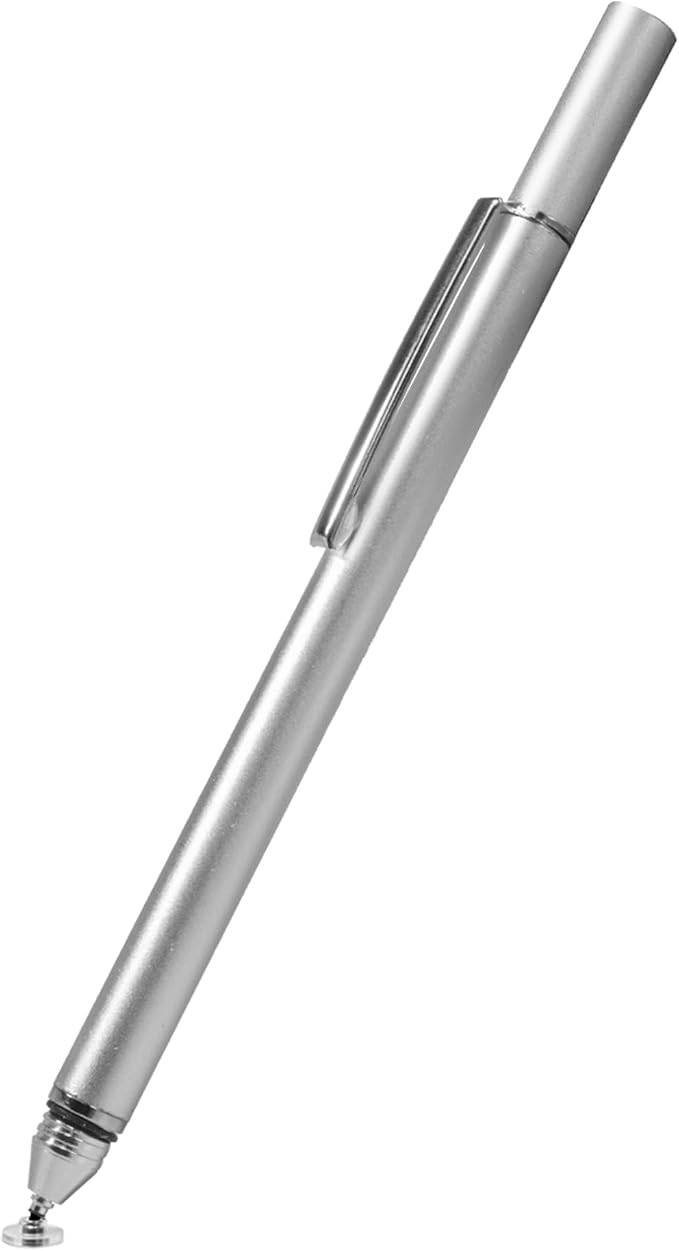 BoxWave Stylus Pen Compatible with Poynt Smart Terminal V2.0 - FineTouch Capacitive Stylus Super Precise Stylus Pen - Metallic Silver