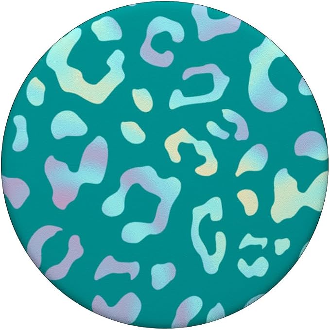 Rainbow Leopard Cheetah Teal PopSockets Adhesive PopGrip