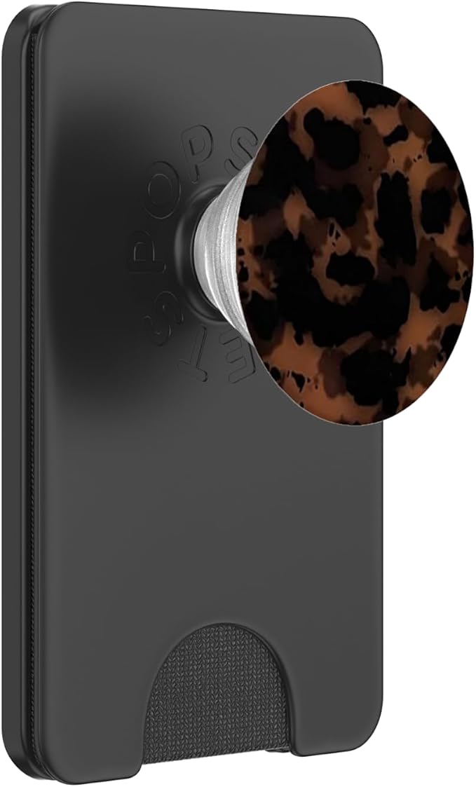 Brown Amber Leopard PopSockets PopGrip for MagSafe