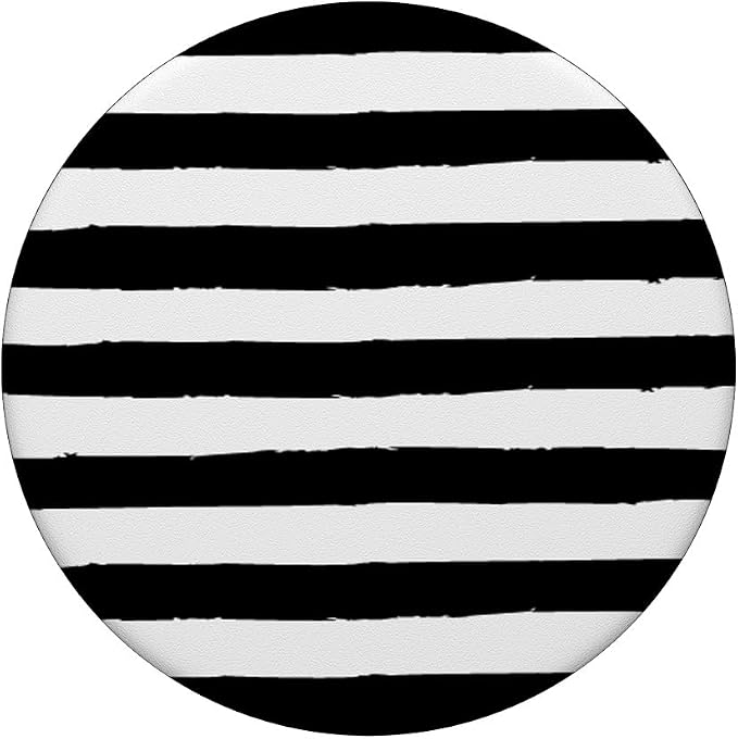 black and white striped design cute stripes for girls boys PopSockets Adhesive PopGrip