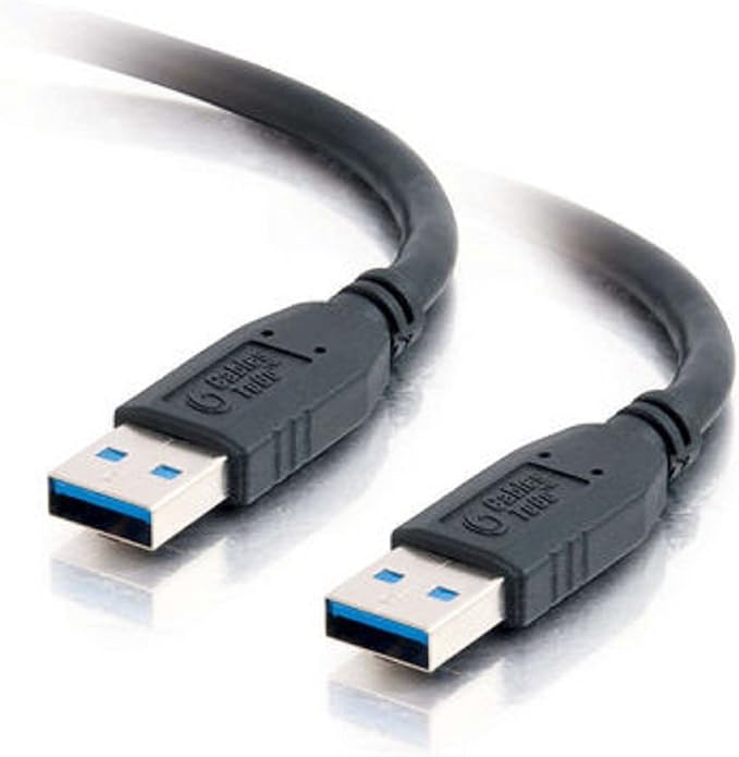 C2G 52107 USB A to A Long USB Extension Cable 6.56 Feet (2 Meters) Black (Pack of 2)