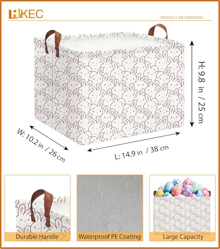 Rectangle Easter Gift Basket Empty,Bunny Easter Basket,Books Box,Room Decor(Bunny) - color: Bunny