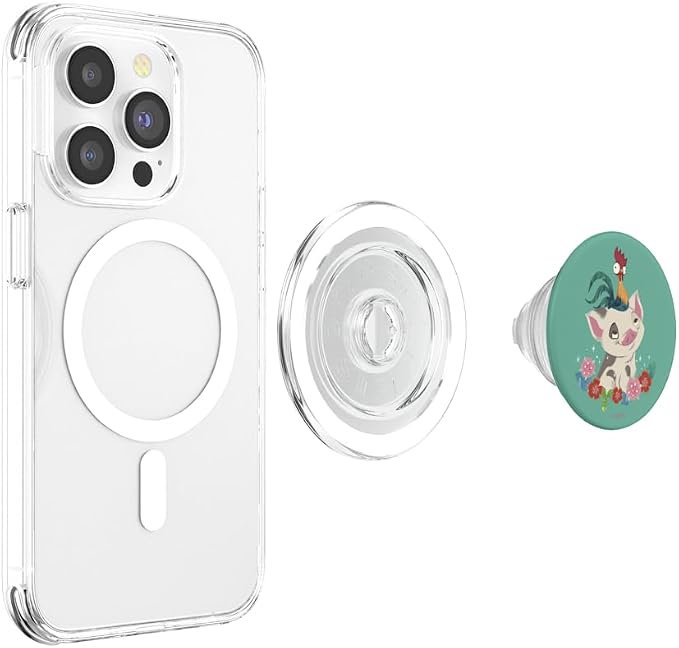 Disney Moana Pua and HEI HEI Floral Portrait PopSockets Adhesive PopGrip