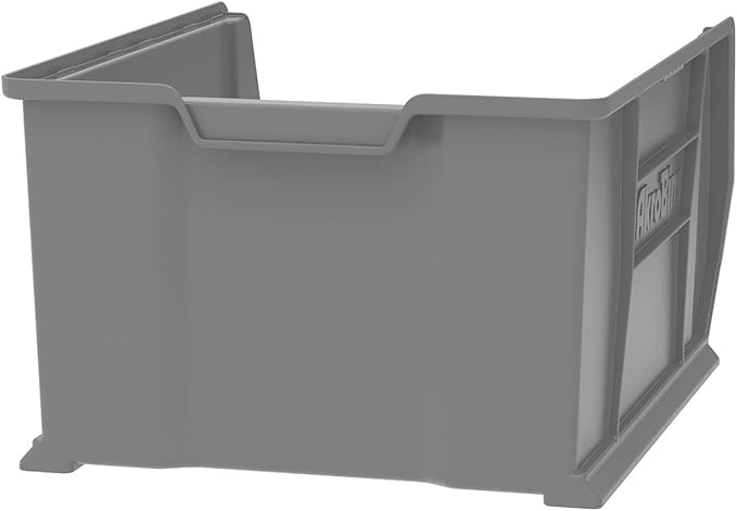 Akro-Mils 30289 Super-Size AkroBins Plastic Storage Bins, Space-Saving Stackable Bins for Garage, Classroom, Warehouse Organization, 24" L x 18" W x 12" H, Clear, 1-Pack