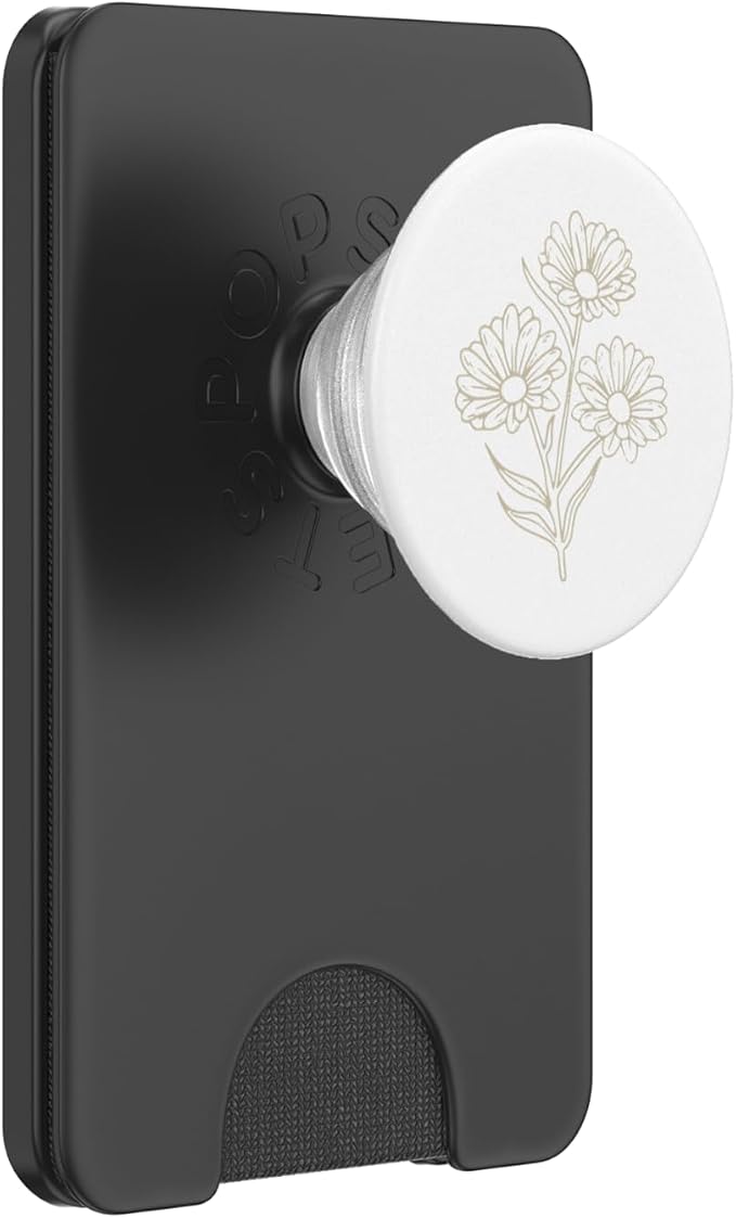 Beige White Daisy PopSockets Adhesive PopGrip
