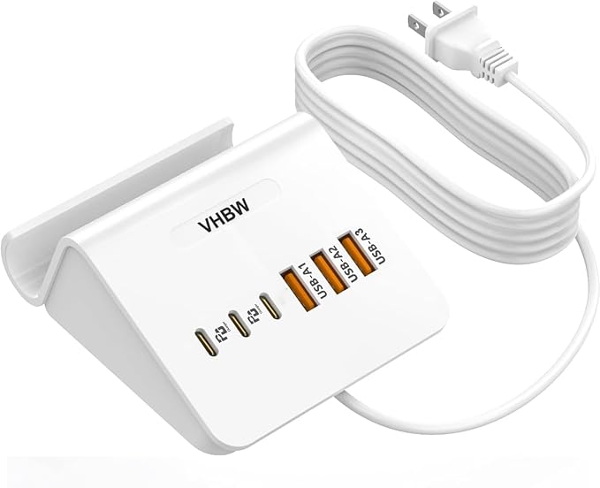 USB C Charging Station 35W VHBW 6 Port 3A and 3C(1Port *USB-C PD20W Fast) Desktop Fast Charging Station for iPhone 14/13/12Samsung Galaxy S23/S22/S21etc