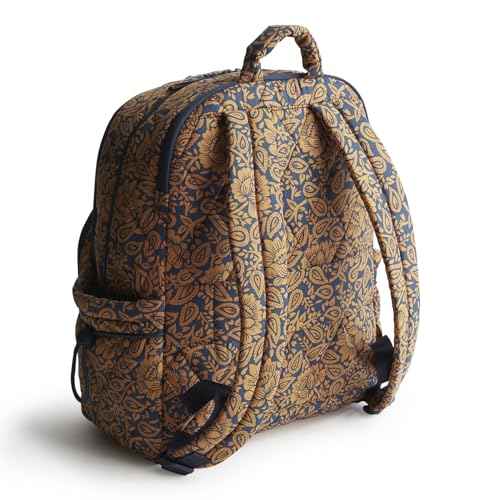 Vera Bradley Women's Featherweight Large Bancroft Backpack, Lotus Montage Roasted Pecan, One Size