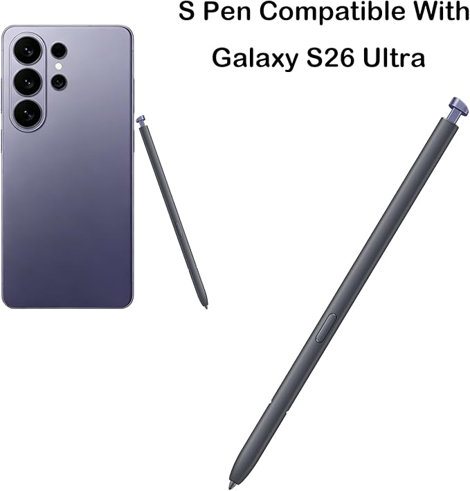 2 Pcs Galaxy S26 Ultra Stylus Pen for Samsung Galaxy S26 Ultra S PenS26 Ultra Pen Replacement for Samsung Galaxy S26 Ultra 5G 6.9 in S Pen All VersionsEJ-PS948BBEGUJ(Black)