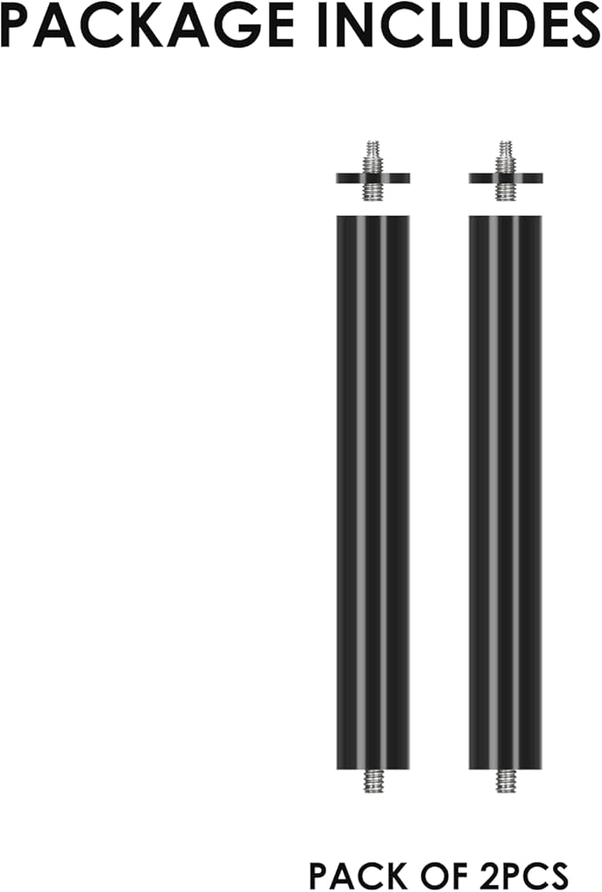 TARION Modular Base Extension Rod - 21.6"/55cm Extension Pole Set (2× 10.8" Sections) Compatible with Titanrig Lite Z, Desktop, Studio, Cart Products