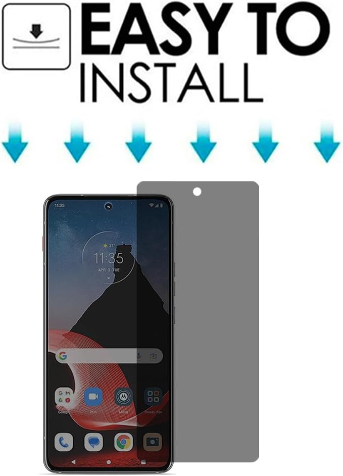 2-Pack for Motorola ThinkPhone Privacy Screen Protector Tempered Glass - [Bubble Free] [Easy to Install] [Scratch Resistant ] Anti-spy Film