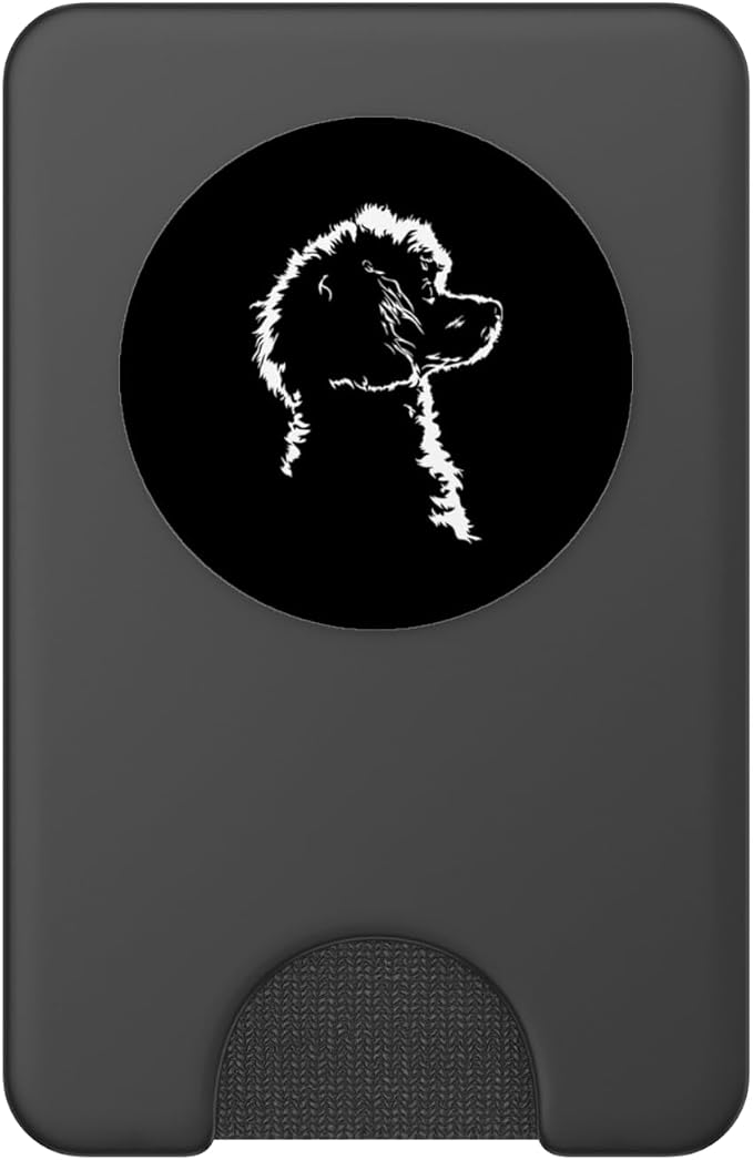 Proud Poodle portrait dog mom Standard Poodle dog PopSockets Adhesive PopGrip