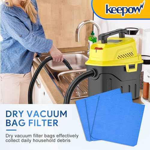 KEEPOW 25-1217 Vacuum Filters Replacement Compatible with Stanley 1-6 Gallon Wet/Dry Vacuums, 3 Pack