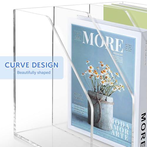Acrylic Paper Tray Stackable Letter Organizers, Clear Paper Tray Desk Organizer, 3-Tier, Desk A4 File Holder for Office Document Desktop File Tray-2pack - style: Vertical-2Pack
