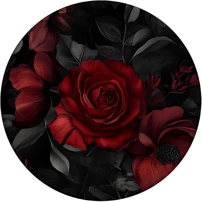 Goth Floral Red Rose Moody Black Dark Academia Flowers PopSockets PopWallet for MagSafe