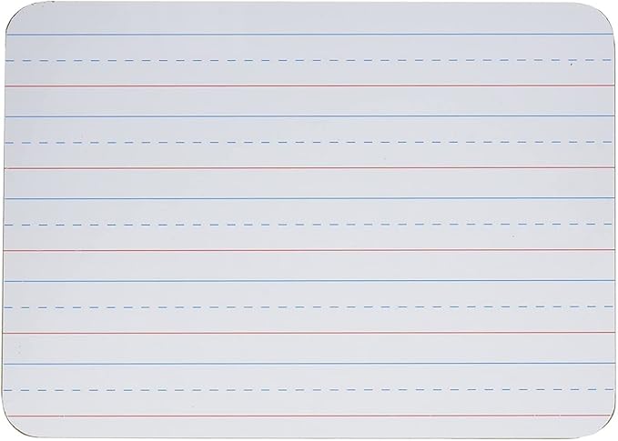 Charles Leonard Magnetic Dry Erase Boards, 2 Sided, Plain/Lined, White, 1 Each (35135)