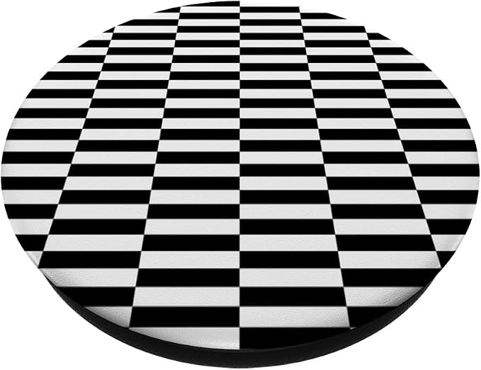 Black White pop Art Grid Stripes Minimalist Checkered 1960s PopSockets PopGrip for MagSafe