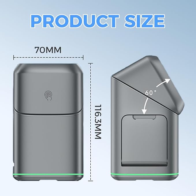 3-in-1 Wireless Charger-Wireless Multi-Device Charging Touch Pop-up Charging 2025 New Multi-Device Touch Pop-Up Charging Station Auto Rotation Magnetic Charging Stand (Black)