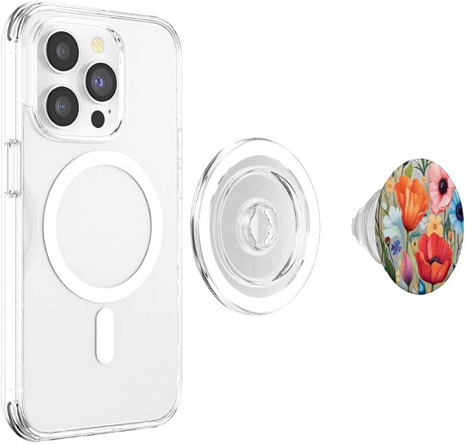 Blooming Wild Spring Garden Flowers Grasses Florals Leaves PopSockets PopGrip for MagSafe