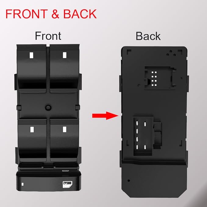 Power Window Master Control Switch Front Left Driver Side fit for 2007-2013 Chevy Silverado GMC Sierra 1500 2500HD 3500HD Traverse HHR Buick Enclave Replaces OE 25789692, 20945129, 25951963, 20945224