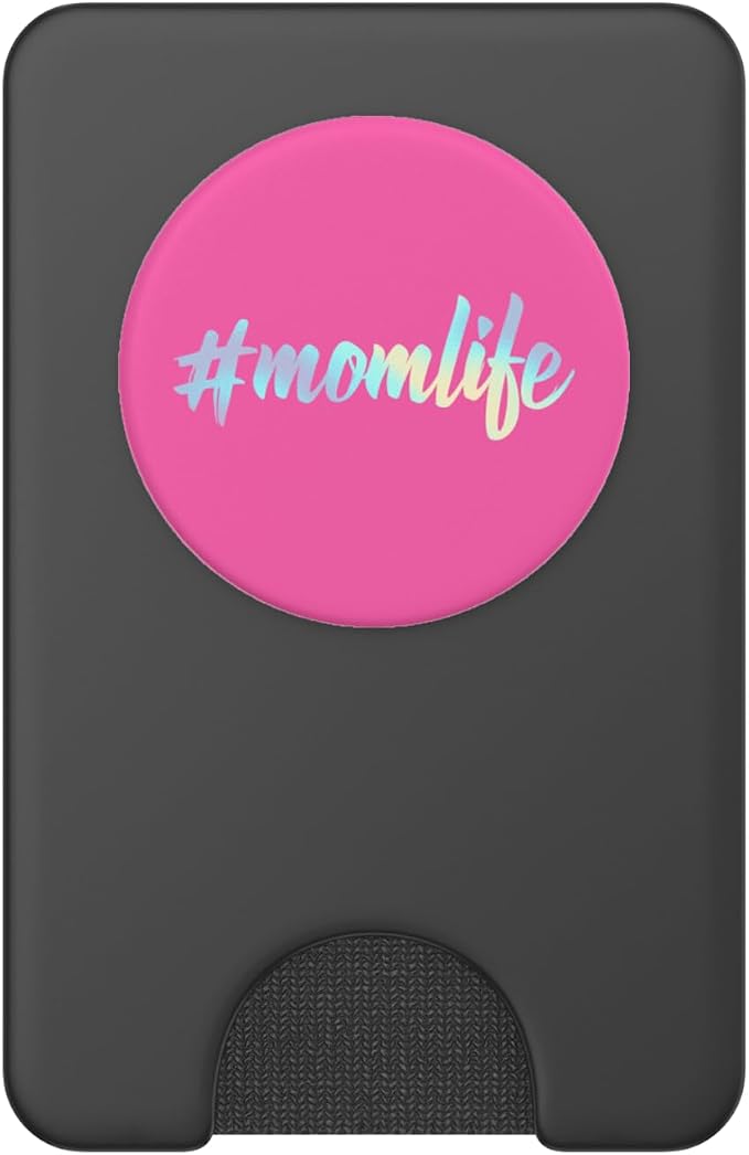 Rainbow #momlife Mom Life Pink PopSockets Adhesive PopGrip