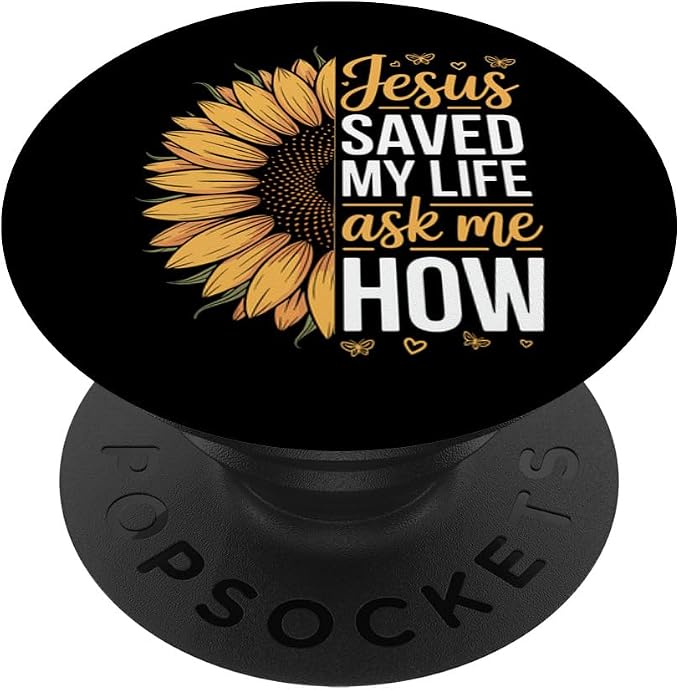 Jesus Saved My Life Ask Me How PopSockets PopWallet for MagSafe