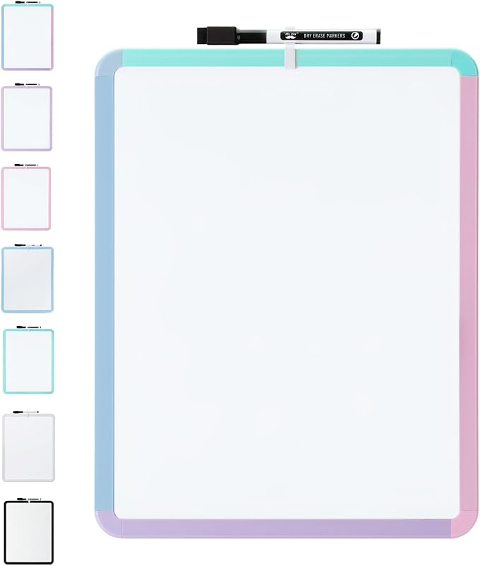 Mr. Pen- Dry Erase Board, 14” x 11” with a Black Dry Erase Marker, Small Mini White Board for Students