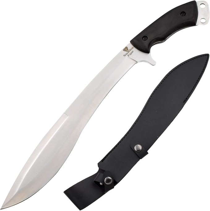 Snake Eye Machete with Heavy Duty Construction-Ergonomic Non-Slip Handle and Belt Sheath for Gardening, Land-Management, Bushcraft, Hunting and Outdoor