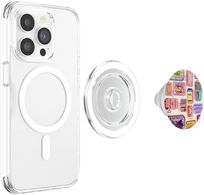 Retro Sardine Tin Canned Fish European Summer Scrapbook PopSockets Adhesive PopGrip