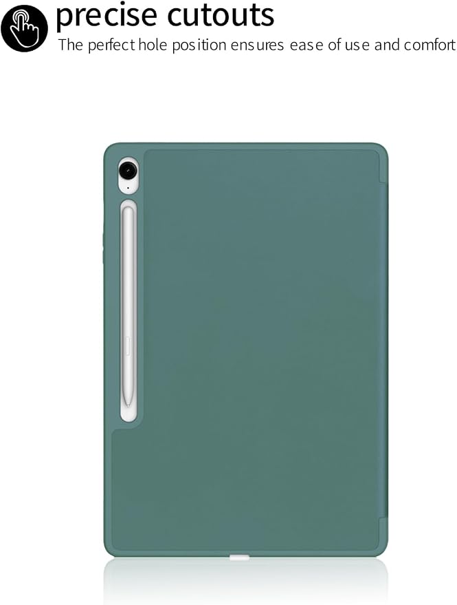 for Samsung Galaxy Tab S10 FE+ 13 inch Tablet CaseBOVGAC Ultra Slim PU Leather Folding Protective Cover Case with Adjustable Soft TPU Back Shell Full Protection Scratch Resistant (Black)