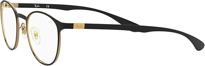 Ray-Ban Unisex Rx6355 Round Prescription Eyeglass Frames