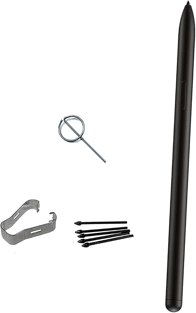 Galaxy Tab S9 Ultra S Pen Replacement for Samsung Galaxy Tab S9 Plus Stylus Pen Replacement WithoutBluetooth + Replacement Tips/Nibs + Eject Pin (Black)