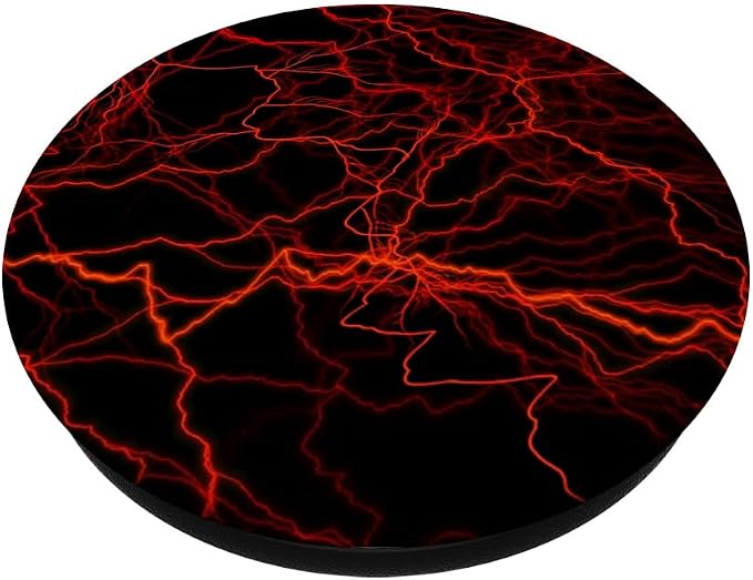Red Lightning Abstract Textures Gift PopSockets PopGrip: Swappable Grip for Phones &amp Tablets