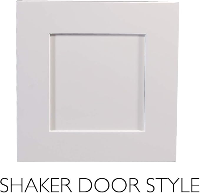 Design House Brookings Shaker Fully Assembled Wall Kitchen Cabinet W2430, 24 W x 12 D x 30 H, Painted White, Solid Wood, Design House, 613521