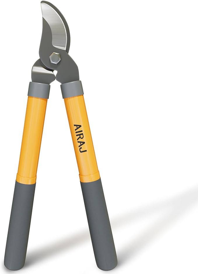 AIRAJ Bypass Loppers for Gardening | 16 Inch Garden Shears | SK5 High Carbon Steel Blade | Plants, Flowers and Tree Trimmer | Pruning Shears | Branch Cutter | Garden Loppers | Cutting 1.5” MAX