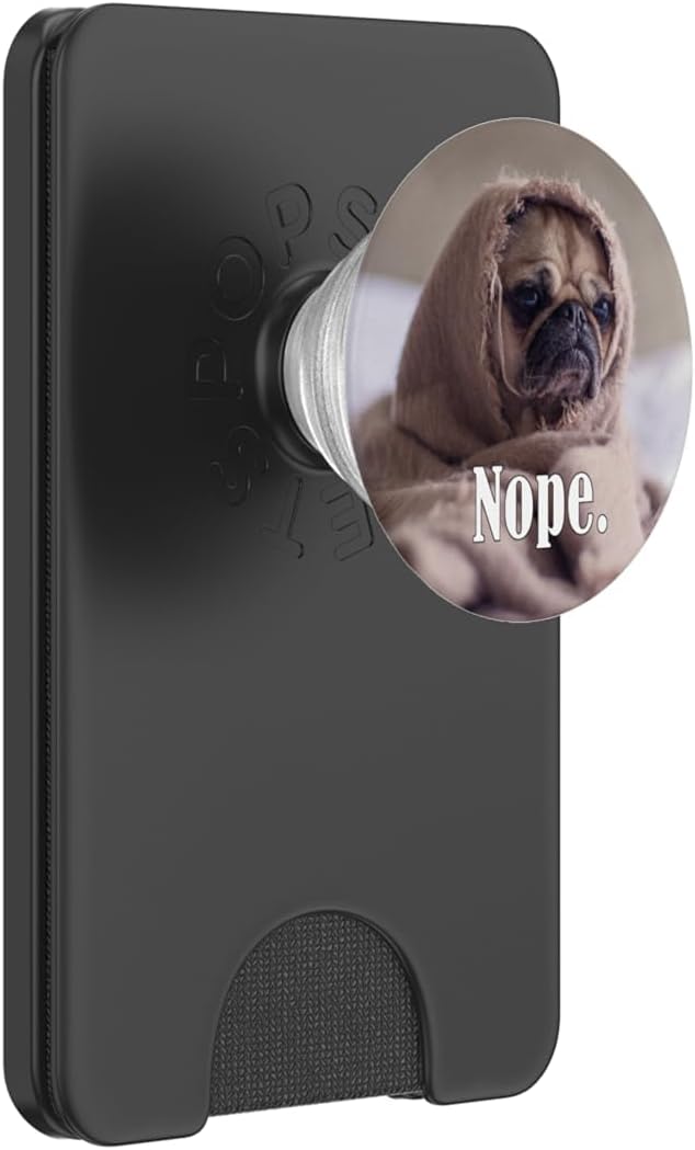 Cute Womens Girls Kids NOPE Blanket Pug Lover PopSockets Adhesive PopGrip