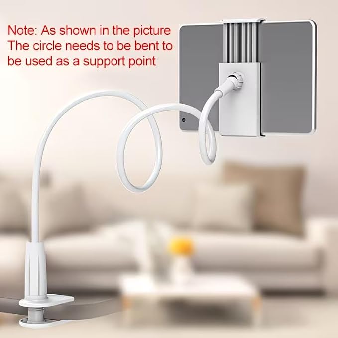 360° Rotating Tablet Phone Holder Spiral Base Lazy Mobile Phone Tablet Bedside Stand Bed Lazy Stand3.3Ft（Black）