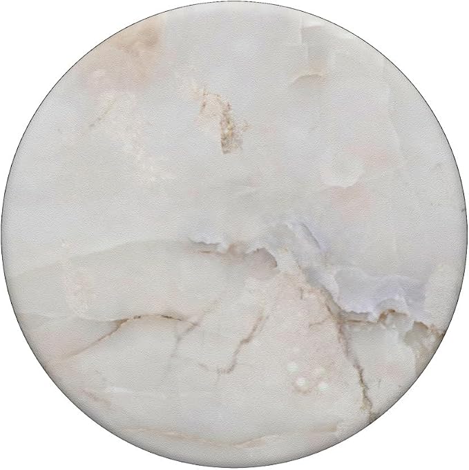 Cream White with Taupe Brown Veins PopSockets Adhesive PopGrip