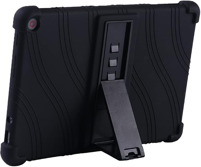 Case for Lenovo 10e Chromebook 10.1 inch Tablet Soft Silicone Adjustable Stand Shockproof Rubber Shell Protective Cover (Black)