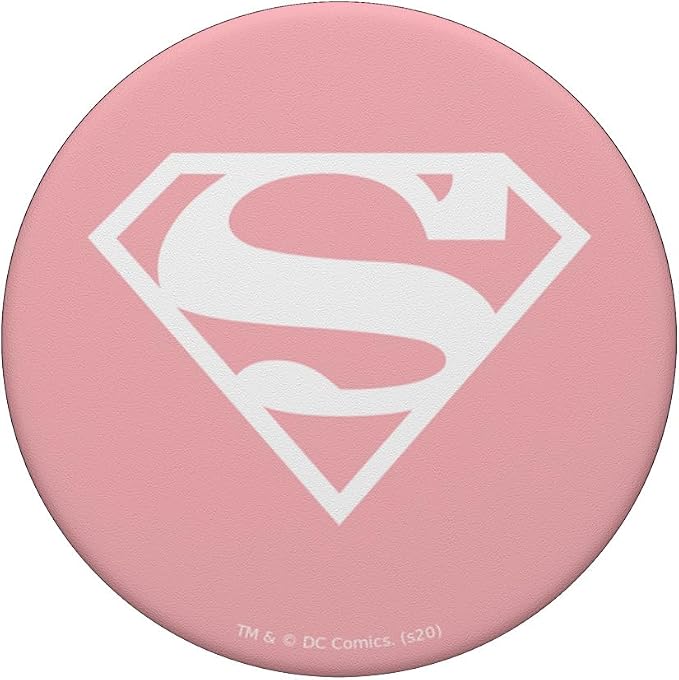 Supergirl White &amp Pink Shield PopSockets Adhesive PopGrip