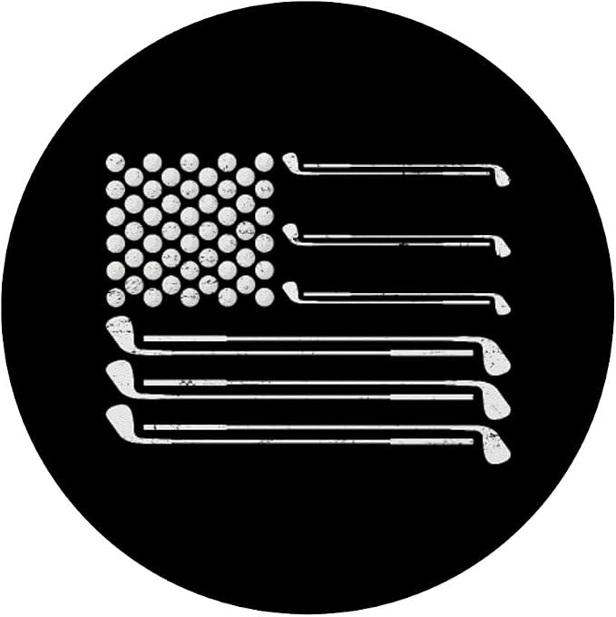 Golf American Flag Golfing Ball July 4th PopSockets Adhesive PopGrip