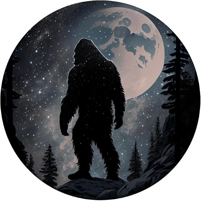 Bigfoot Yeti Sasquatch Stars Moon Starry Night PopSockets Adhesive PopGrip