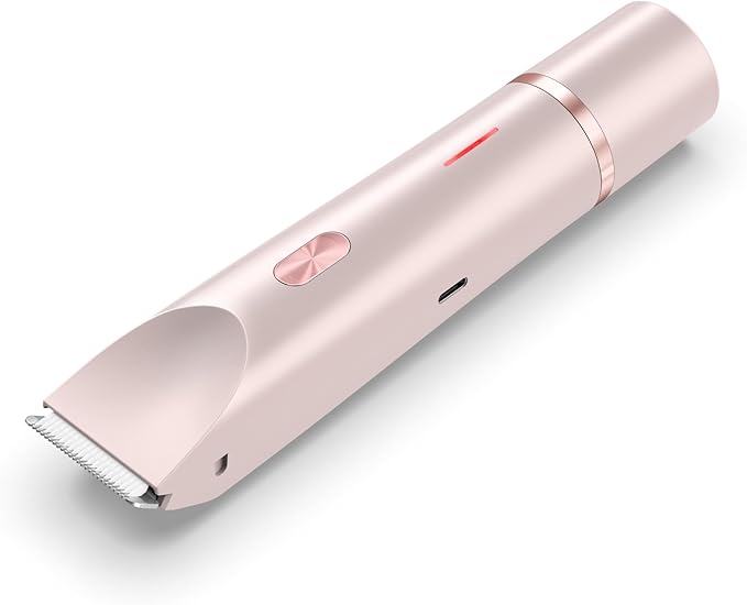 Bikini Trimmer for Women 2 in 1 Dual Head - IPX7 Waterproof Painless Electric Razors for Beauty, Pubic Hair, Face, Legs & Underarms– Portable Cordless Shaver with Fast Charging, Easy Cleaning (Pink)