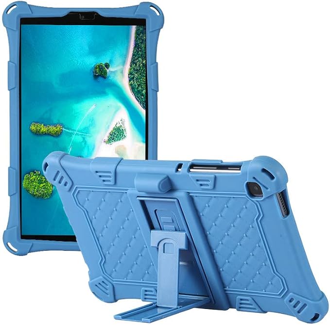 DETUOSI Silicone Case for Samsung Galaxy Tab A11+ Plus 11 Inch 2026/ Tab A9+ Plus 2024 Multi-Angle Foldable Tablet Cover with Adjustable Shoulder Strap &amp Stylus Pen Black