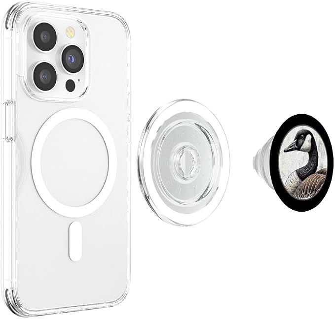 Colorful Retro Canadian Goose Bird Design PopSockets MagSafe PopGrip for iPhone