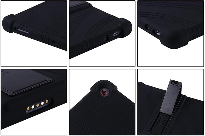 Case for Lenovo 10e - Gel Rubber Soft Skin Stand Universal Silicone Shockproof Protective Cover for Lenovo 10e Chromebook 10.1 inch Tablet Black