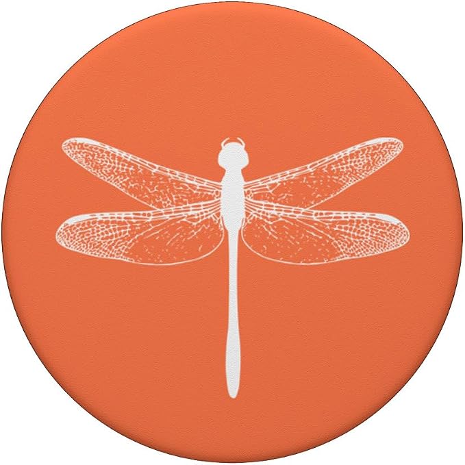 White Dragonfly Coral PopSockets Adhesive PopGrip