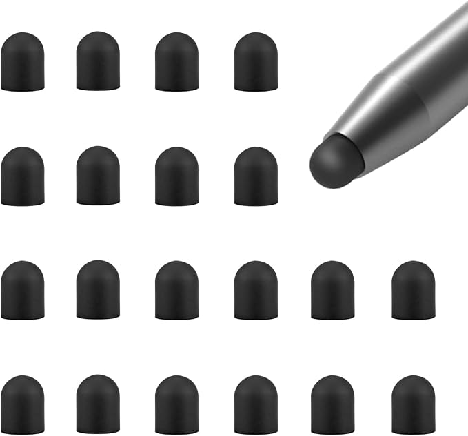 20Pcs Replacement Tips Silicone Rubber Touch Screen Pens Tips for Touch Pen (6 * 6mm)