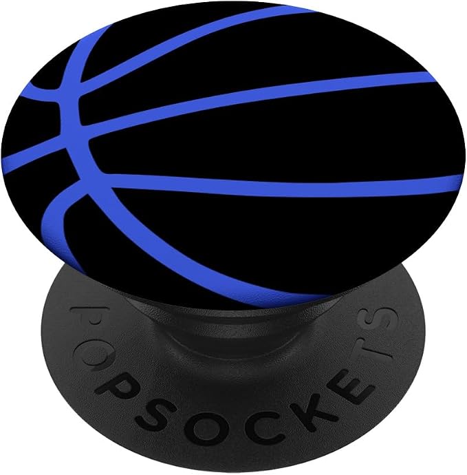 Black Blue Basketball PopSockets Adhesive PopGrip