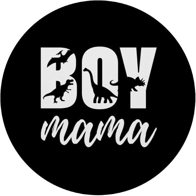 Boy Mama Saurus Mom Mommy Dinosaur Dino Trex Mother Women PopSockets Adhesive PopGrip