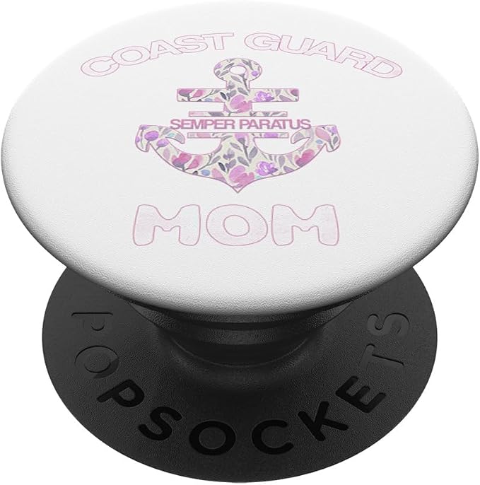 Proud Coast Guard Mom Phone Tablet Gadget Gift PopSockets Adhesive PopGrip